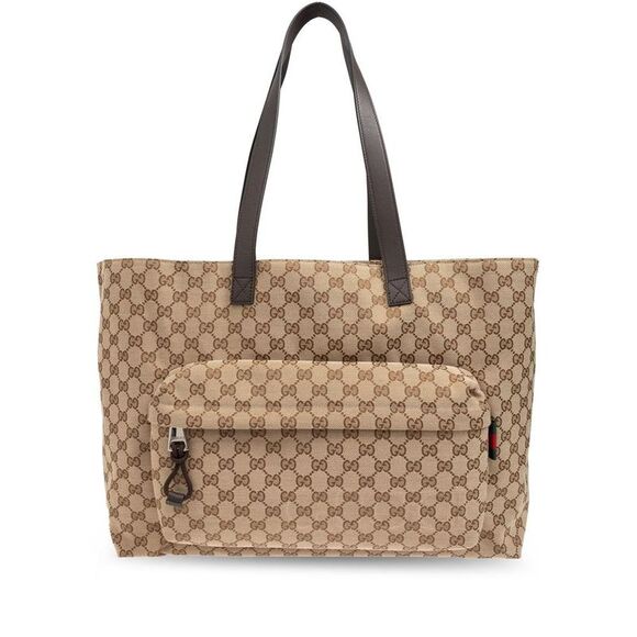 GUCCI Other - GUCCI Monogram Canvas Tote Bag Men BROWN Handbags
